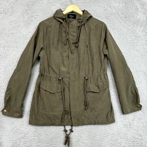 Active USA Utility‎ Jacket Women Medium Green Hood Gorpcore Gorp Hiker Outerwear
